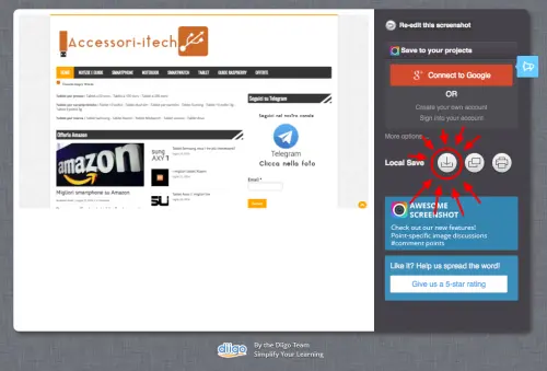 Awesome Screenshot | per fare Screenshort su pc